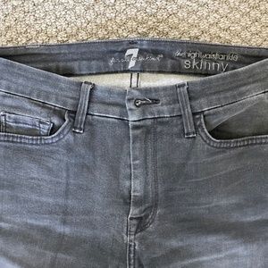 7 for all mankind grey skinny jeans